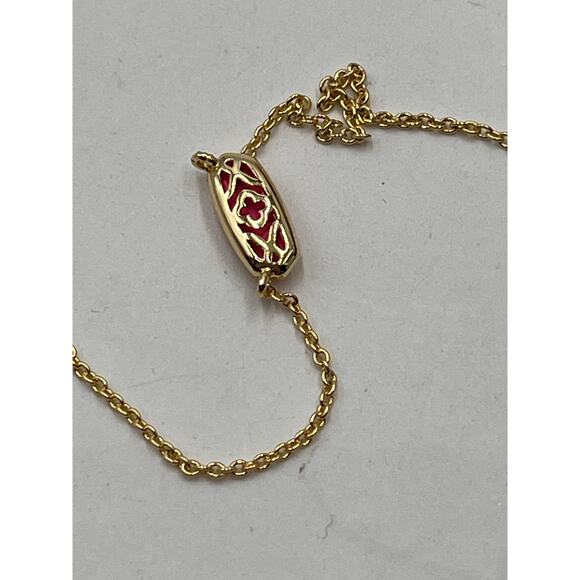 Kendra Scott EVA Gold Plated Pink Magenta Magnesite Pendant Necklace - Picture 7 of 7